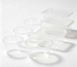 multi size plastic sauce cups with lids | disposable dipping containers wholesale