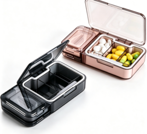 wholesale 3 in 1 pill splitter, crusher & sealed storage box