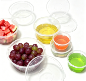 disposable sauce cups with lids | leak proof thick wall food grade portion cups